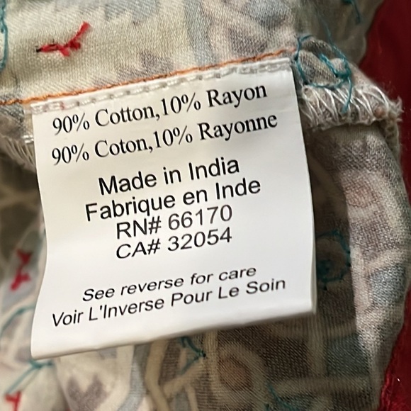 Anthropologie Tanvi Kedi pleated skirt Beaded Morroccan Mosaic Print Boho Size 4 - Picture 10 of 11